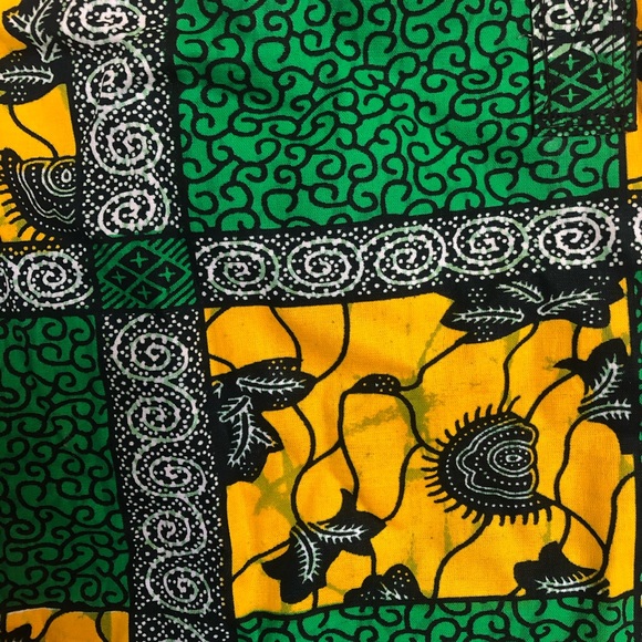 Ankara Cotton Tote with Zipper Pocket - Picture 2 of 4